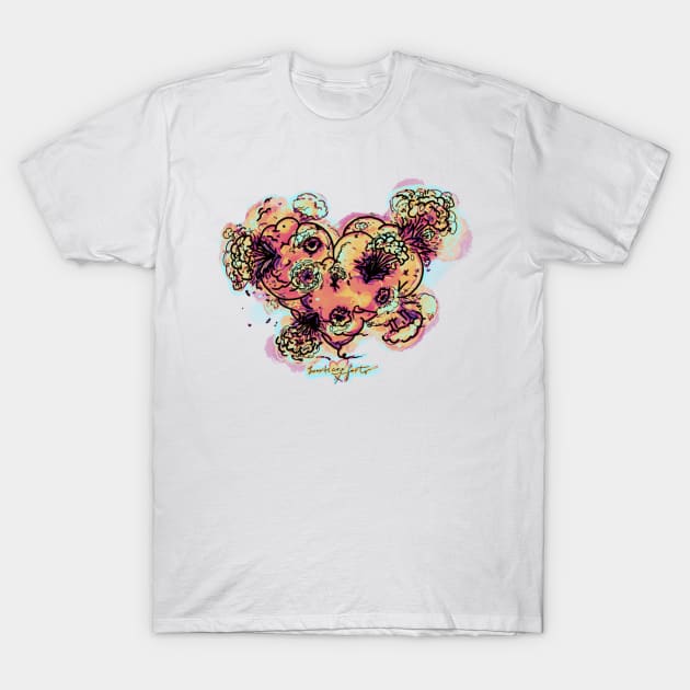 Hearts are farts T-Shirt by Beansiekins